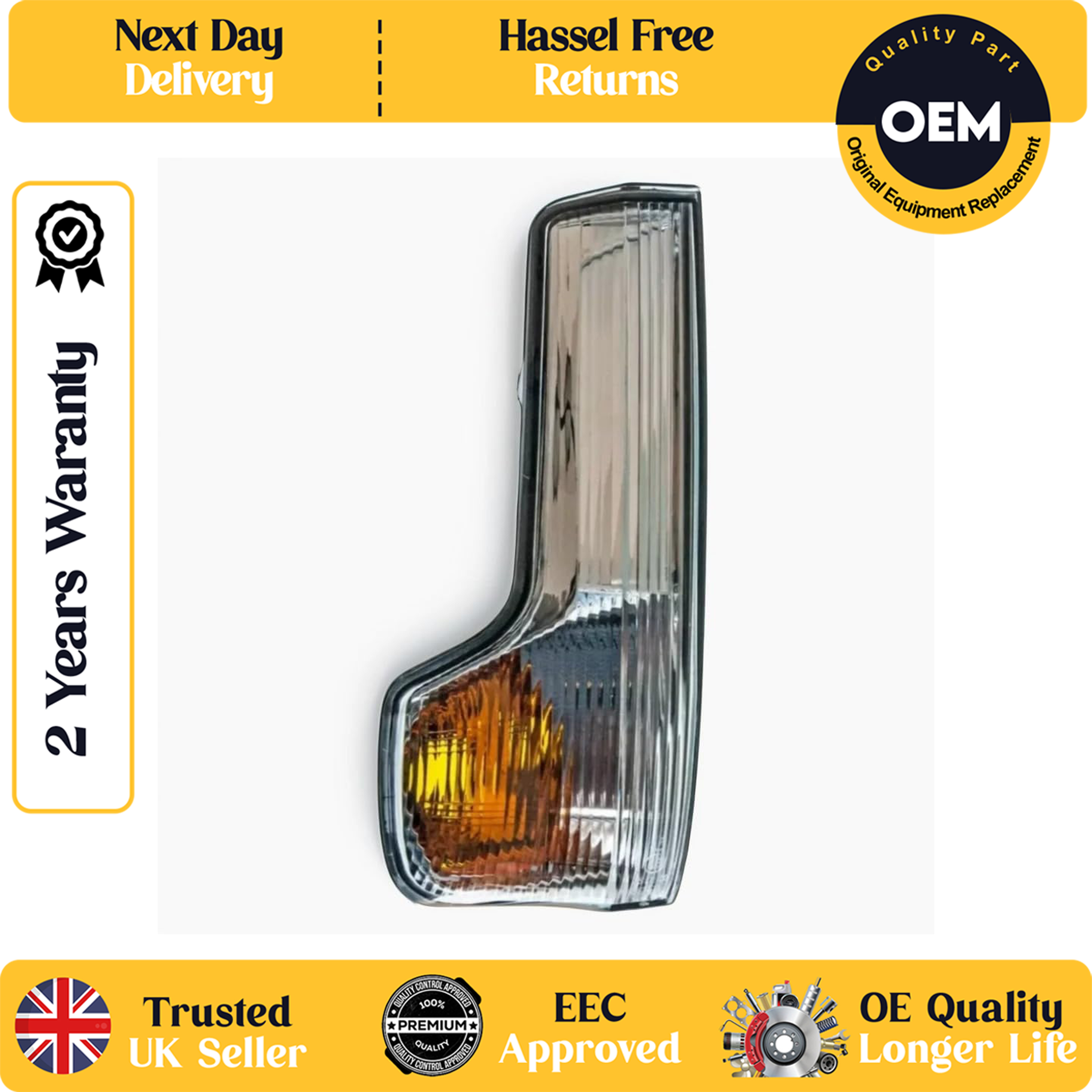 IVECO DAILY PASSENGER SIDE WING MIRROR INDICATOR LENS LAMP LEFT SIDE 2006-2014 e IVECO DAILY PASSENGER SIDE WING MIRROR INDICATOR LENS LAMP LEFT SIDE 2006-2014 e